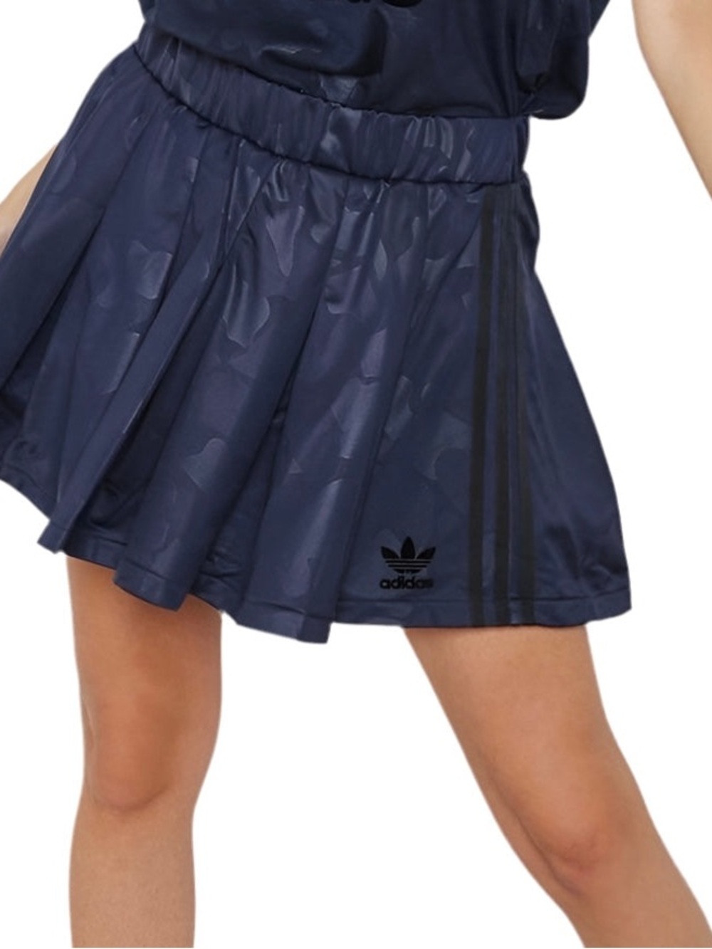 Adidas Women’s Printed Pleated Skirt (Navy)